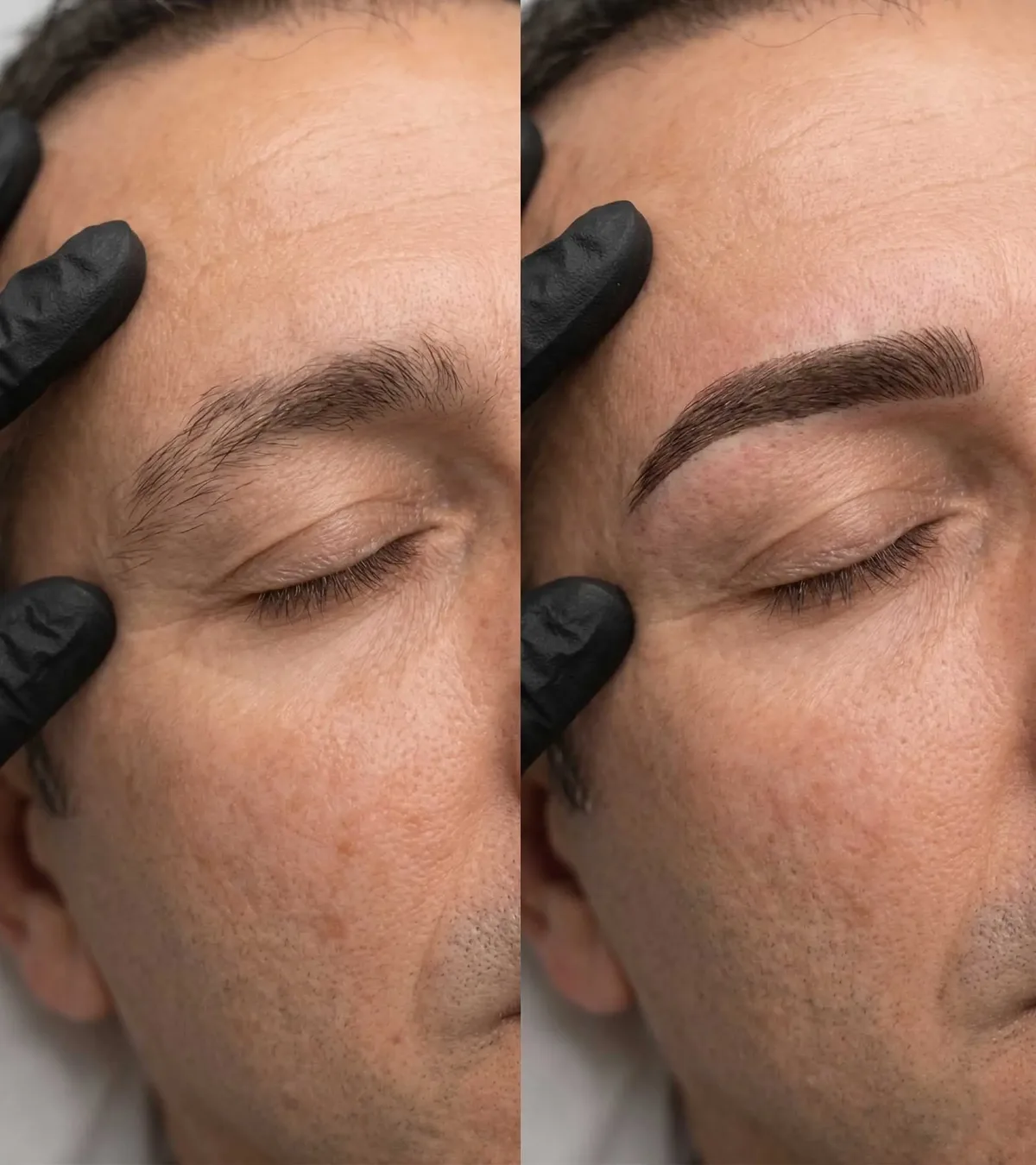 Erkek kaş şekillendirme ve 4D Erkek Kaş Tasarımı uygulaması